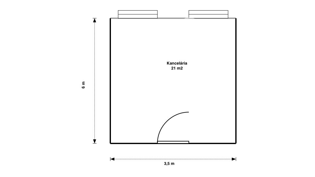 Kancelárske priestory - 21 m2, v centre mesta - Moyzesova